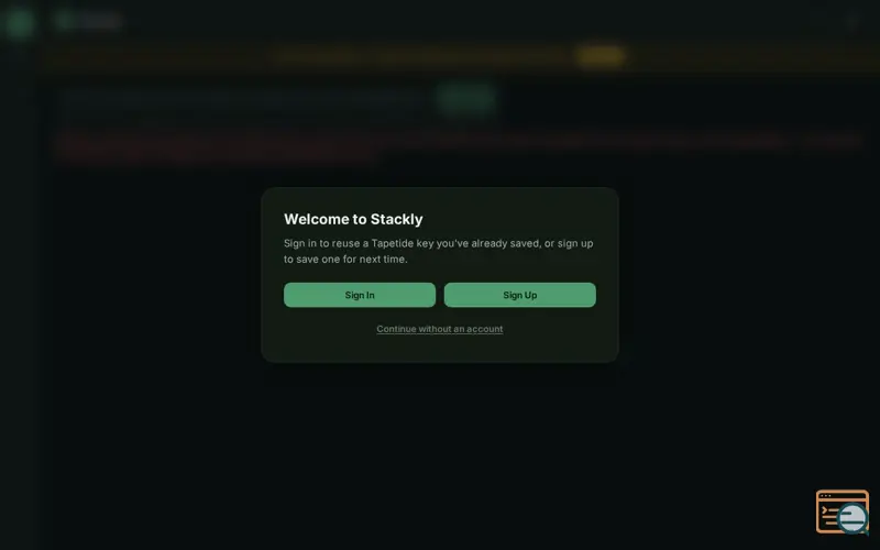 Screenshot of Stackly