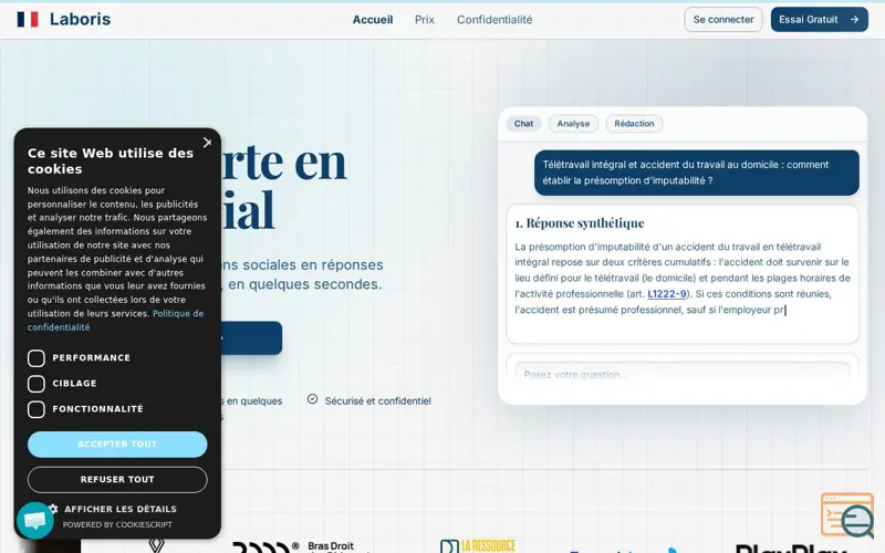 Screenshot of Laboris