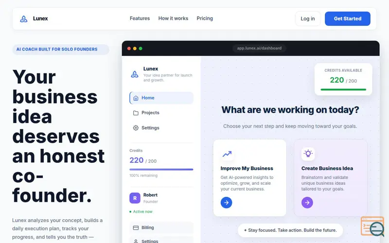 Screenshot of Lunex