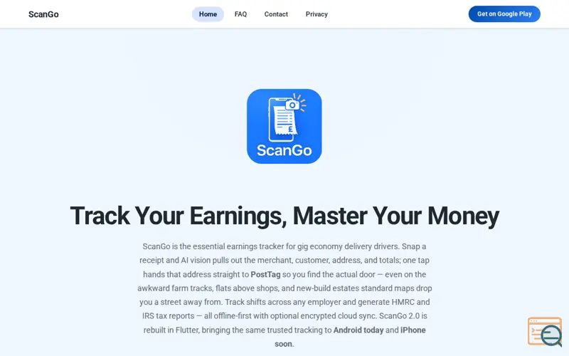 Screenshot of ScanGo