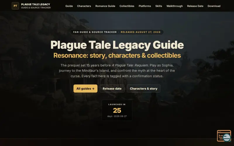 Screenshot of Plague Tale Legacy Guide — Resonance Story, Characters & Collectibles