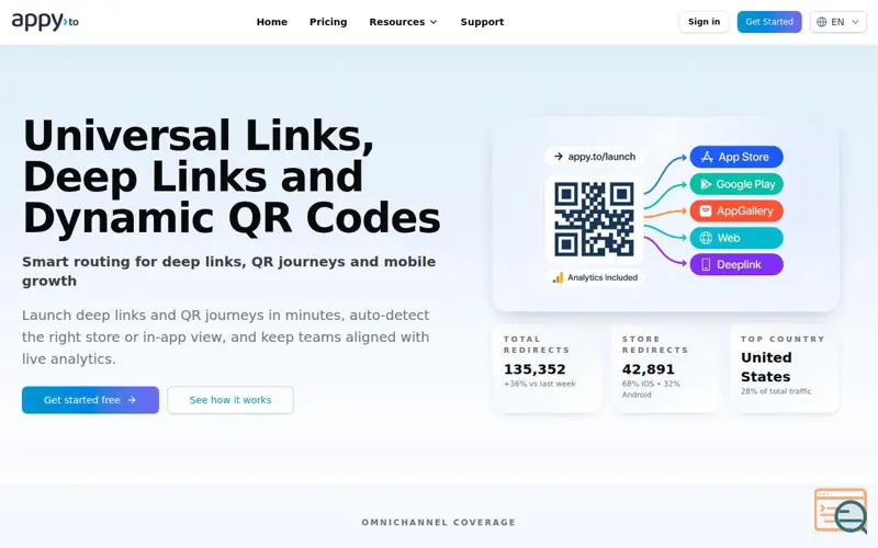 Screenshot of Appy, a launch using Yandex Mail