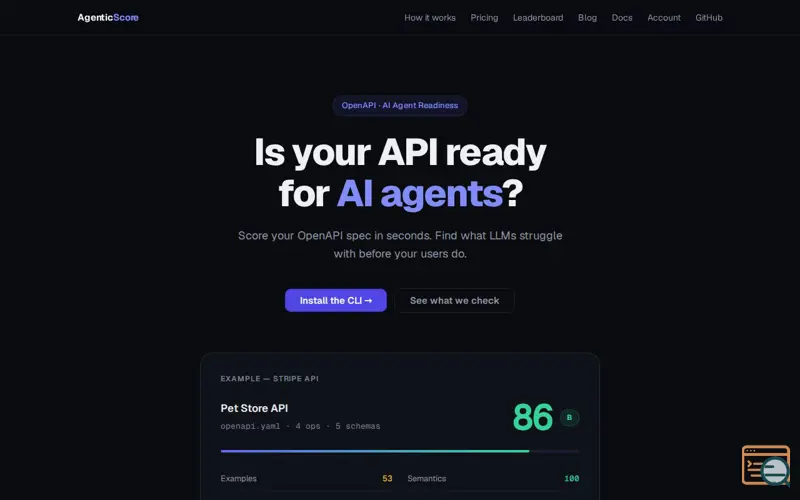 Screenshot of AgenticScore