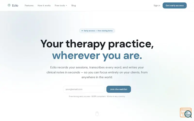 Screenshot of Eclio