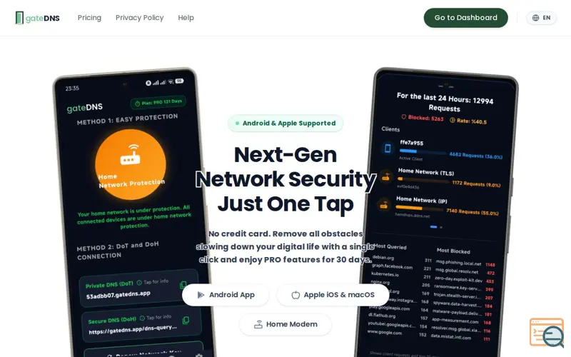 Screenshot of GateDNS | Ad Blocker, Secure and Fast Private DNS