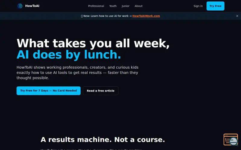 Screenshot of HowToAI