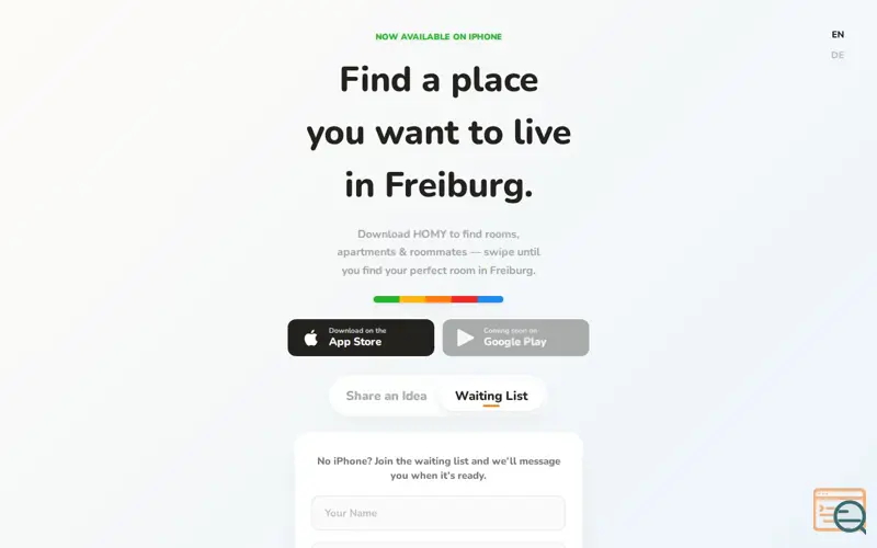 Screenshot of HOMY