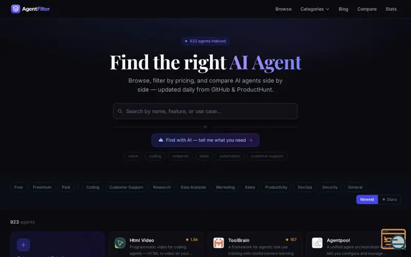Screenshot of AgentFilter