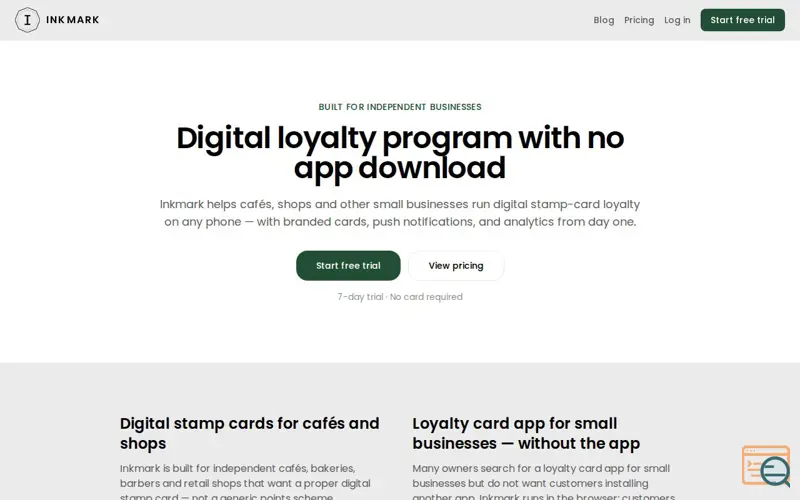 Screenshot of INKMARK 