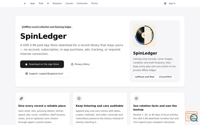 Screenshot of SpinLedger: Vinyl Log