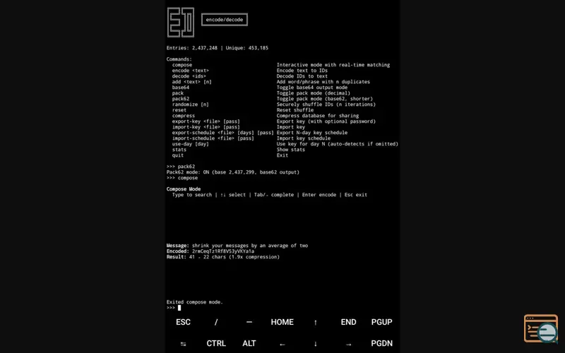 Screenshot of Codebook of 450k+ unique words and phrases acts as a text compressor, a launch using AdSkeeper