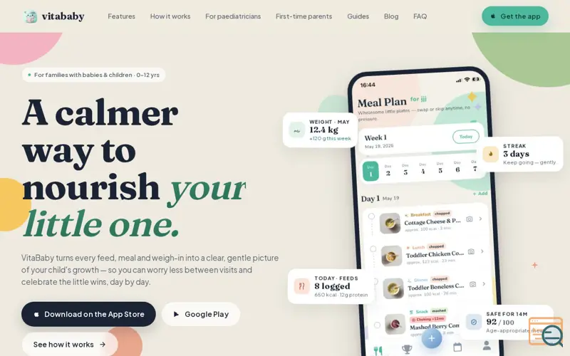 Screenshot of VitaBaby