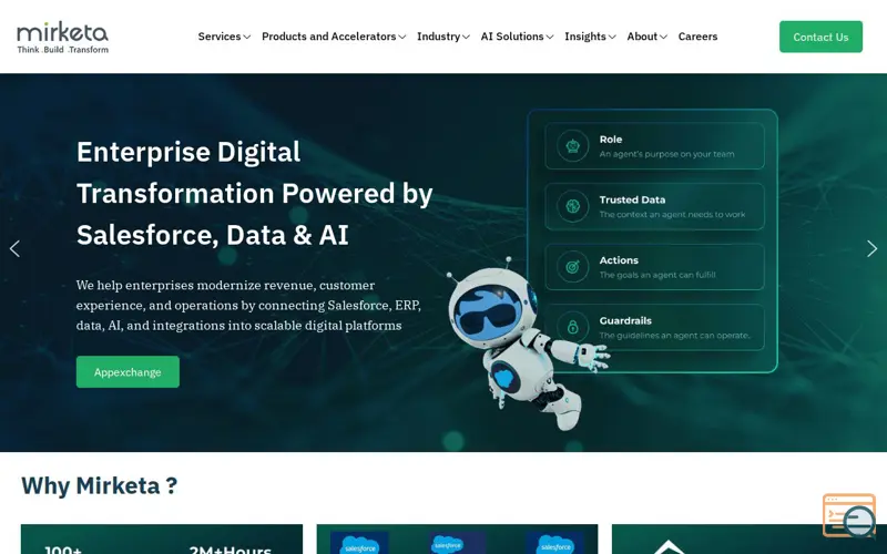 Screenshot of Mirketa Inc