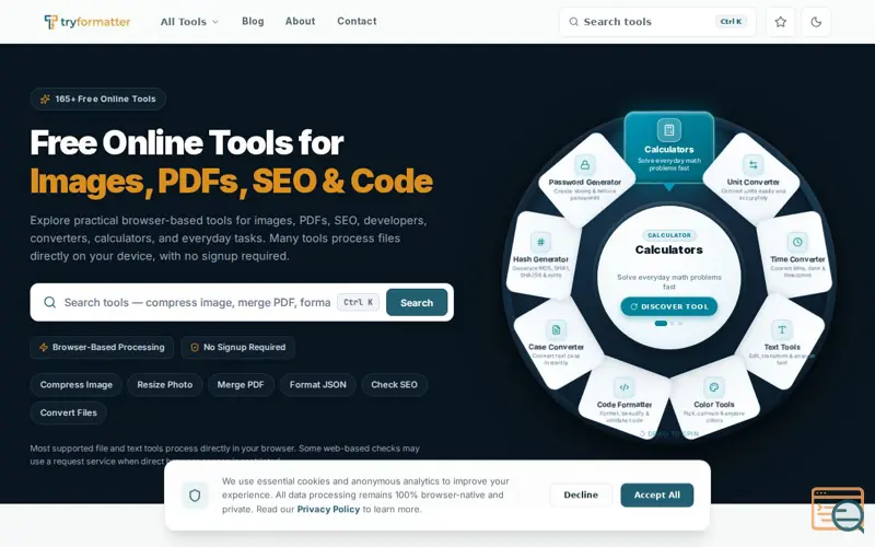 Screenshot of TryFormatter