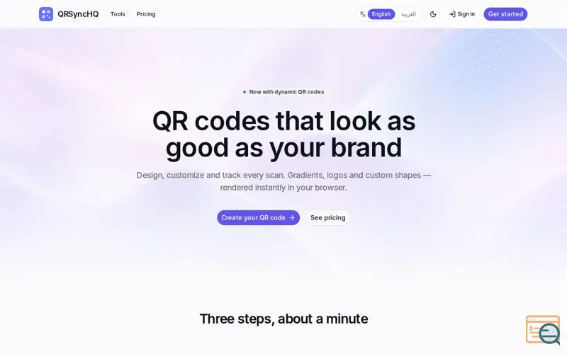 Screenshot of QRSyncHQ