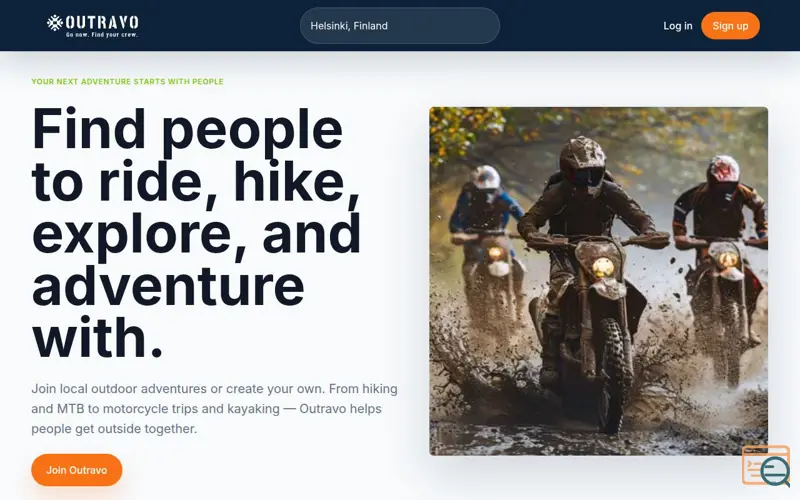 Screenshot of Outravo — Organize Outdoor Adventures
