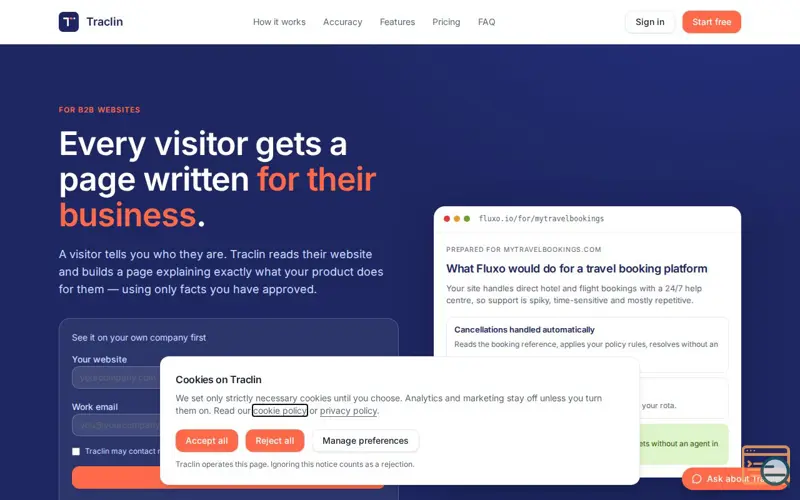 Screenshot of Traclin — 