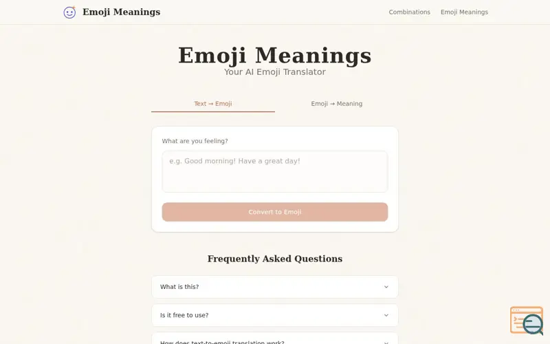 Screenshot of AI Emoji Translator