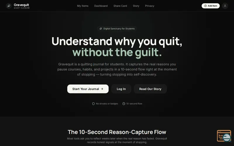 Screenshot of Gravequit