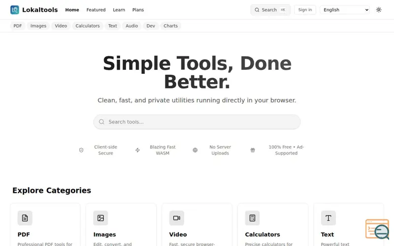 Screenshot of Lokaltools