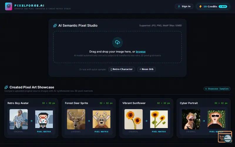 Screenshot of PixelForge
