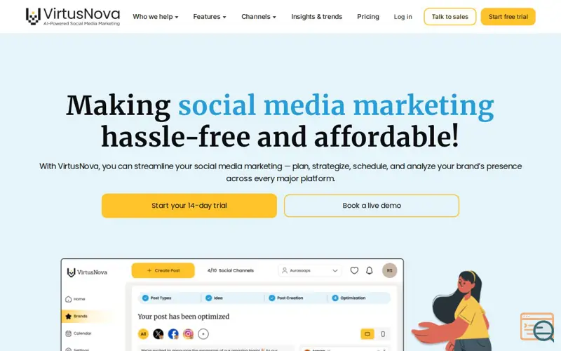 Screenshot of VirtusNova