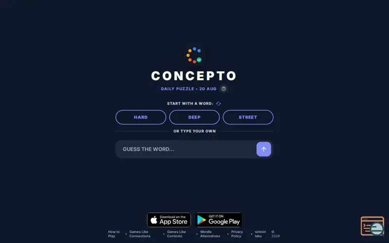 Screenshot of Concepto