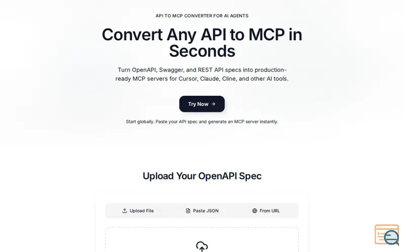Screenshot of API to MCP Converter