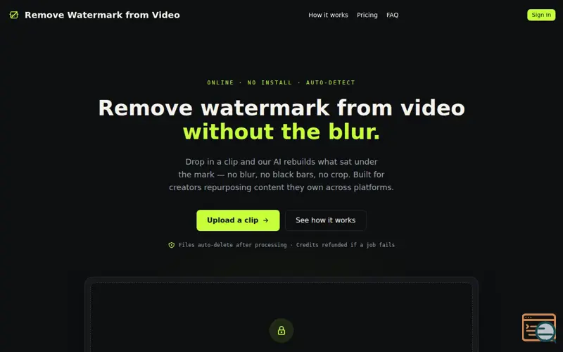 Screenshot of Remove Watermark from Video