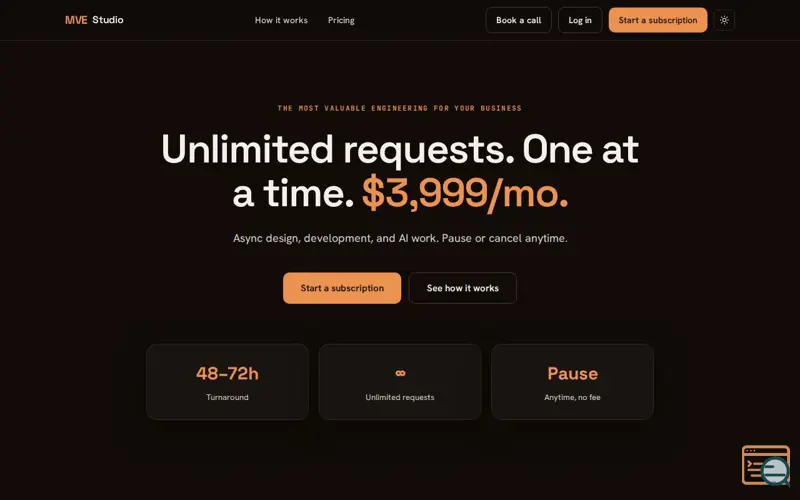 Screenshot of Development studio for AI and web