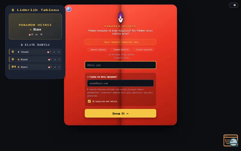Screenshot of Pokédex Ustası