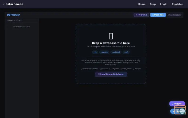 Screenshot of datachoo.se