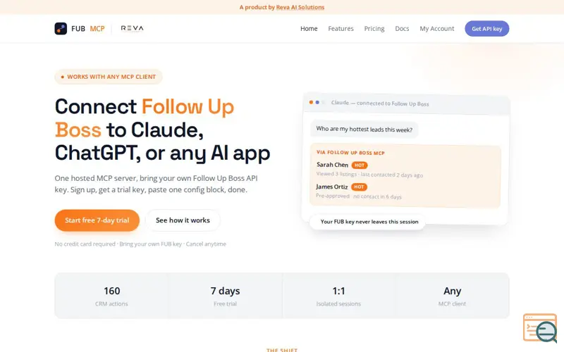 Screenshot of FUB MCP