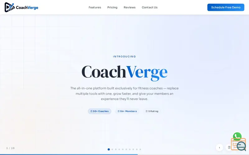 Screenshot of CoachVerge — Fitness Coaching Software
