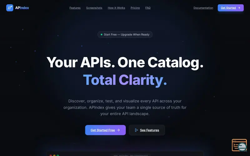 Screenshot of Apindex, a launch using Hostico