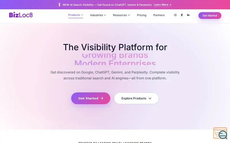 Screenshot of BizLoc8