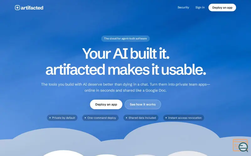 Screenshot of Artifacted