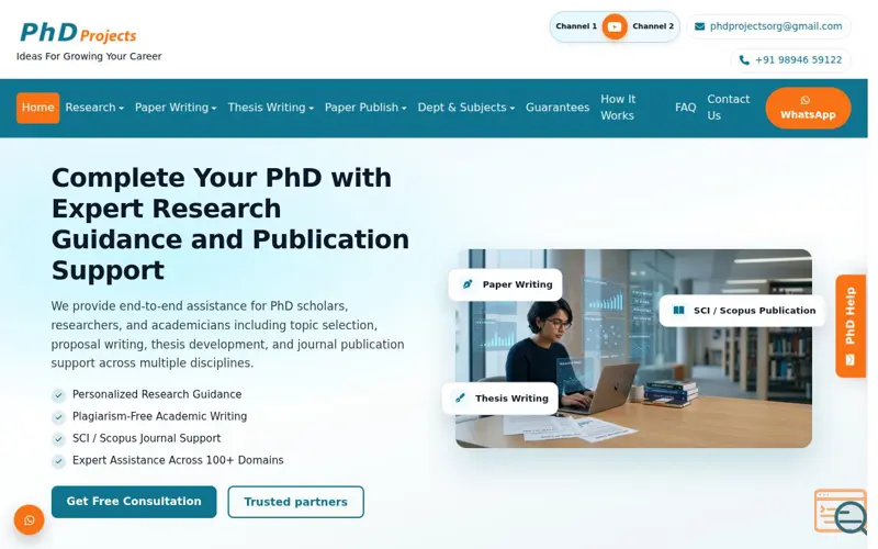 Screenshot of PHD Projects