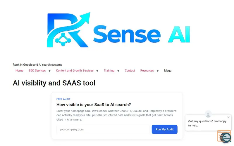 Screenshot of AI visiblity Audit tool
