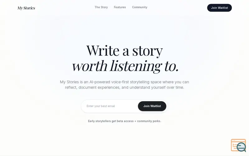 Screenshot of My Stories