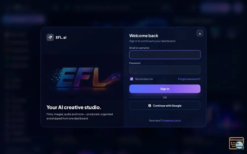 Screenshot of EFL