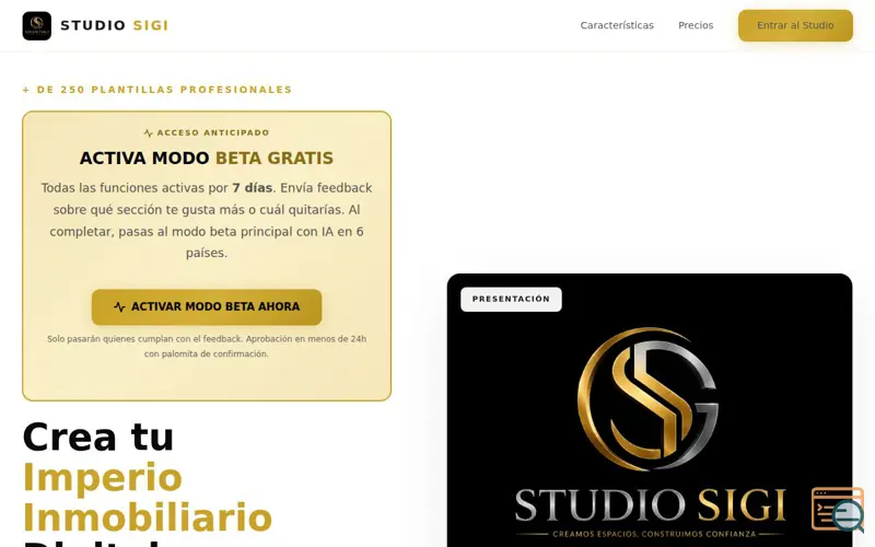 Screenshot of Studio SIGI