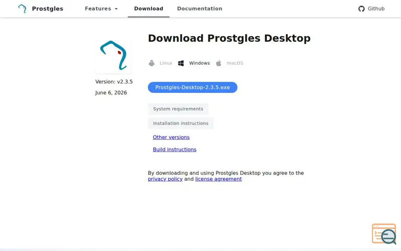 Screenshot of Prostgles Desktop