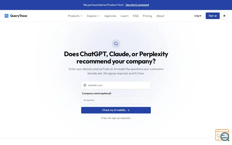 Screenshot of QueryTrace Check