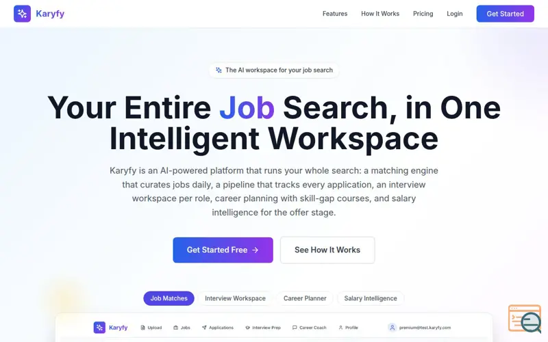 Screenshot of Karyfy
