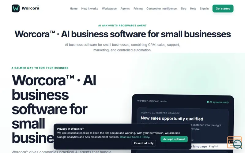 Screenshot of Worcora™