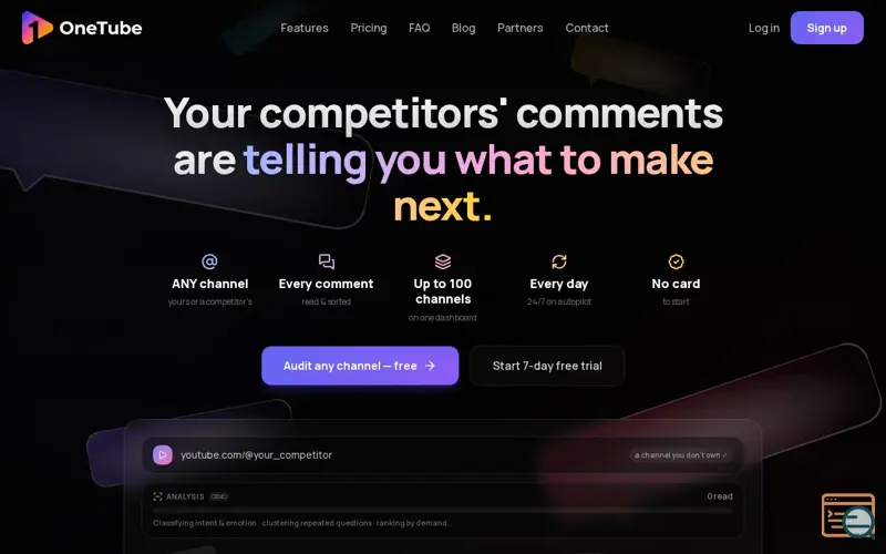 Screenshot of OneTube