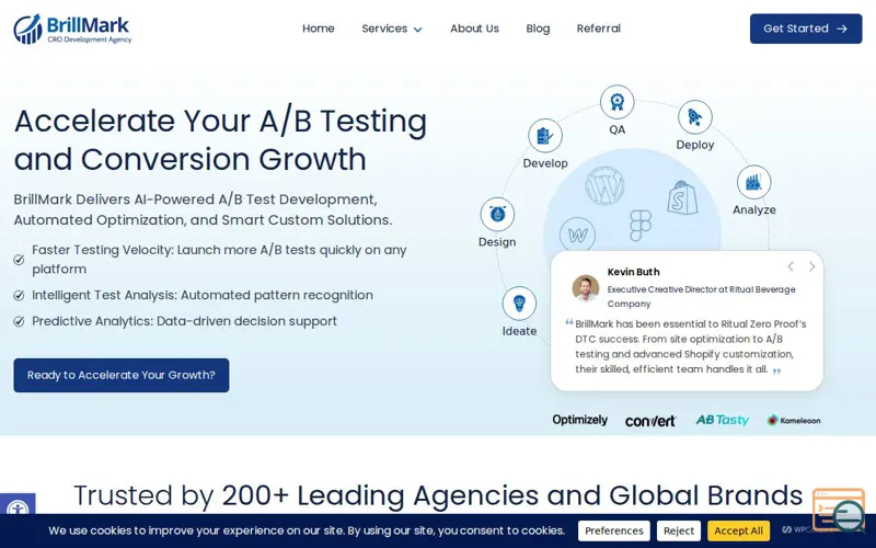 Screenshot of BrillMark CRO Development