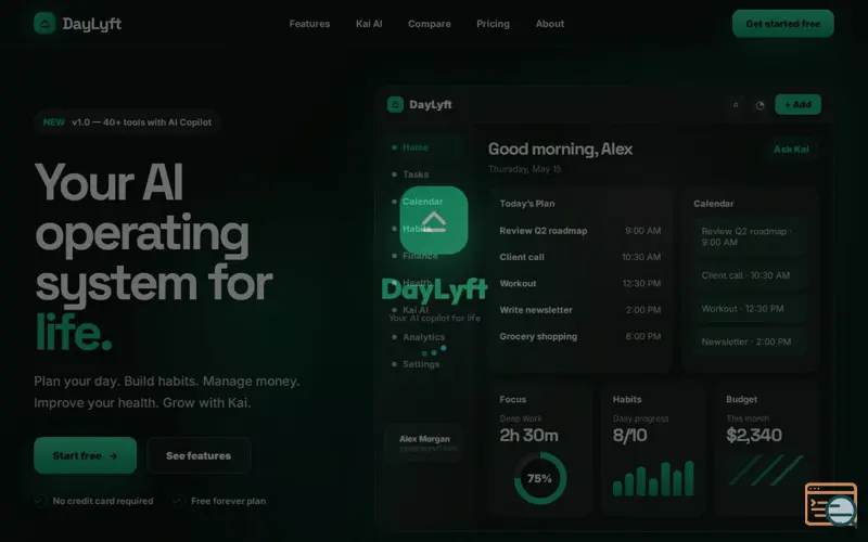 Screenshot of DayLyft