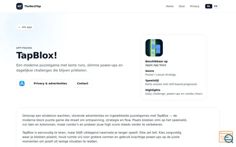 Screenshot of TapBlox!